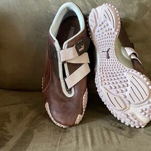 Puma Brown Leather Casual Shoes